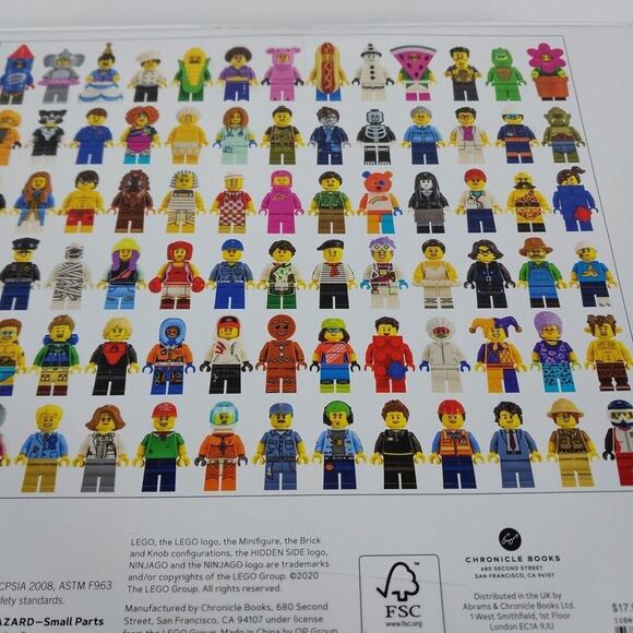 Lego LEGO Minifigure‎ Puzzle (1000 piece) 25in.Wx20in.H Chronicle Books - Picture 9 of 9